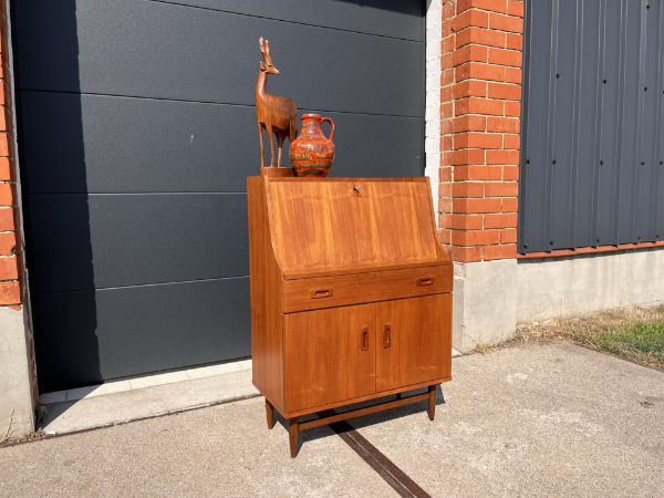 Picture of Scandinavian teak veneer secretary desk