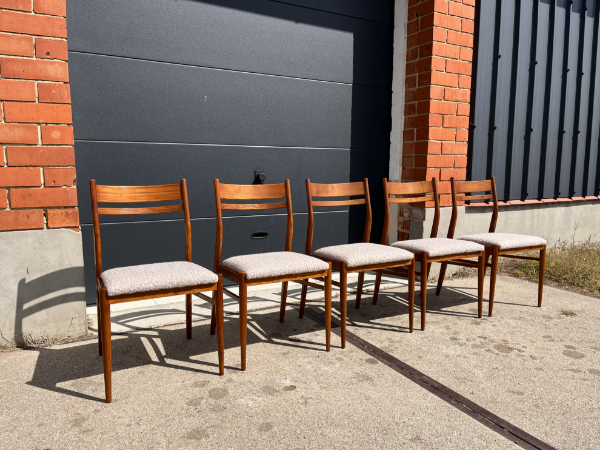 Picture of Set of five Scandinavian dining chairs
