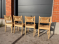 Picture of Set of four dining chairs with woven cane
