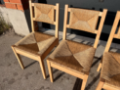 Picture of Set of four dining chairs with woven cane