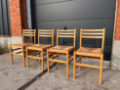 Picture of Set of four dining chairs with woven seats