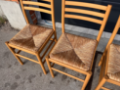 Picture of Set of four dining chairs with woven seats