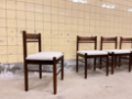 Picture of Set of six Belgian Wengé dining chairs