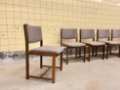 Picture of Set of six Belgian wengé dining chairs