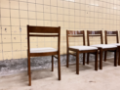 Picture of Set of five Belgian wooden dining chairs