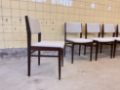 Picture of Set of six Belgian wooden dining chairs