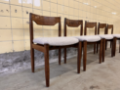 Picture of Set of six Scandinavian Wengé dining chairs