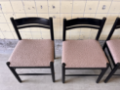 Picture of Set of six black-stained dining chairs