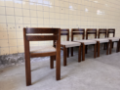 Picture of Set of Six Brutalist Dining Chairs by Lübke