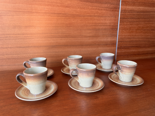 Picture of Set of Six Ceramic Cups with Saucers